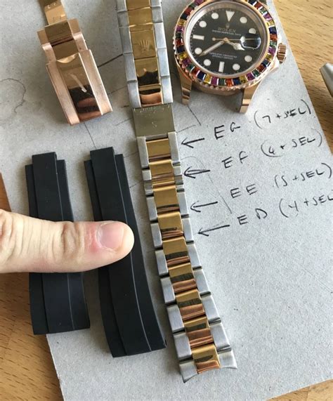 change rolex oyster band|oysterflex size chart.